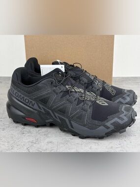 Salomon men’s Speedcross 6 Shoes Size 11 Black Trail Running New In Box